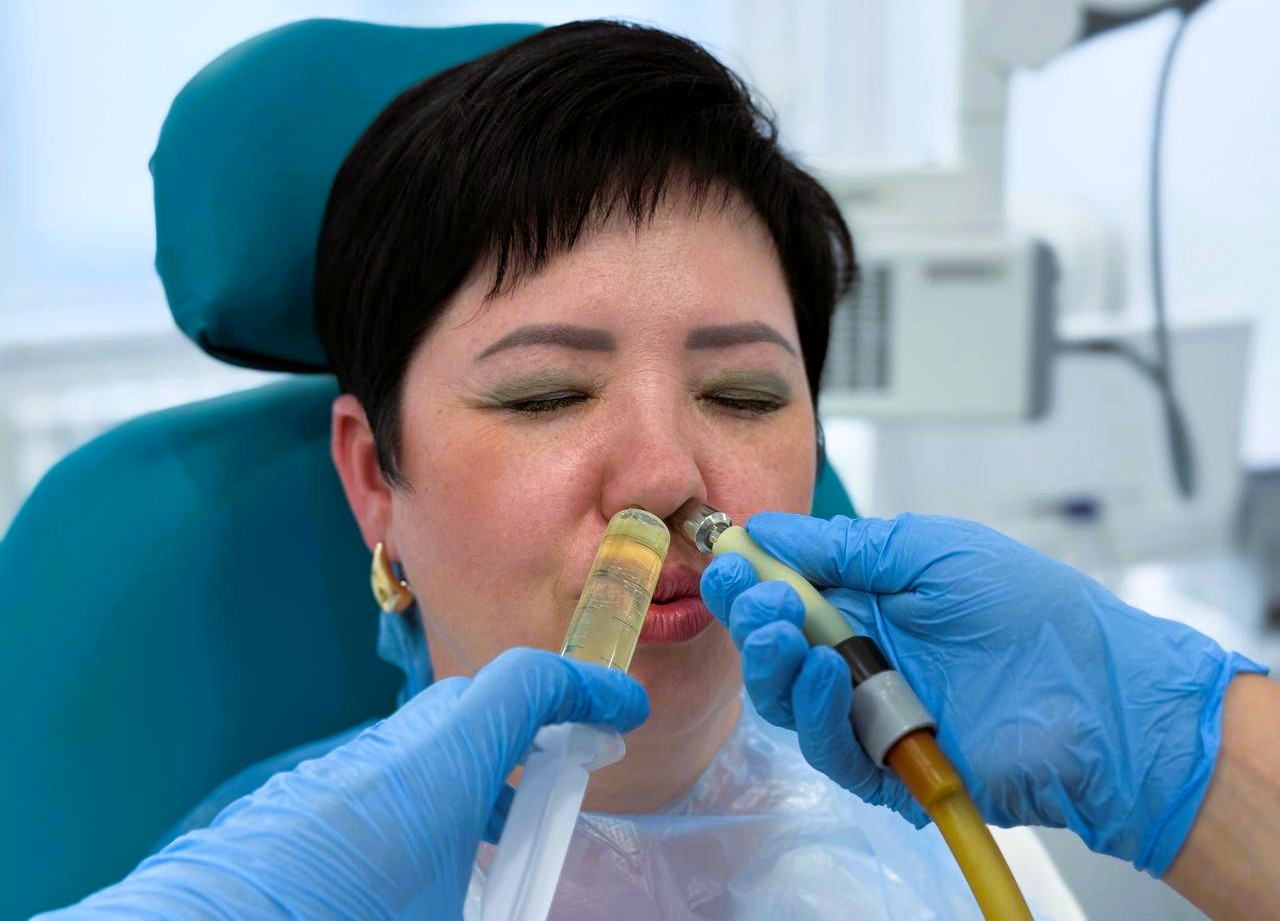 Промывание носа