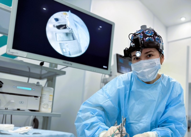 Эндоскопическая коррекция гипертрофии лимфоидной ткани носоглотки и двустороннего экссудативного среднего отита